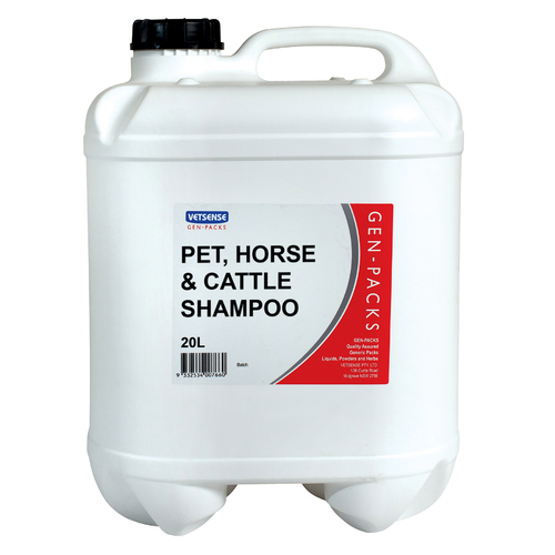 Vetsense Gen-Packs Horse Grooming Shampoo Cleanse & Remove Dirt 20L