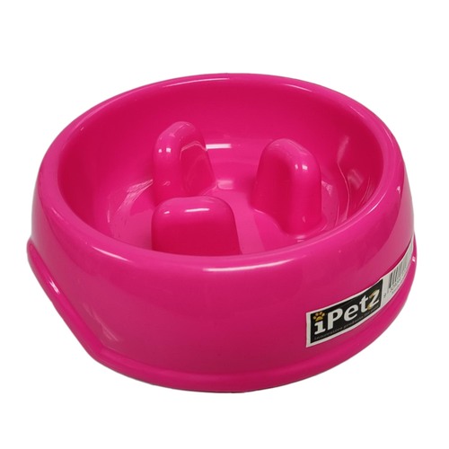 iPetz Gutzy Raised Ridges Non Skid Pet Bowl Pink 18.5cm