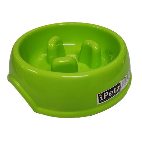 iPetz Gutzy Raised Ridges Non Skid Pet Bowl Lime 18.5cm