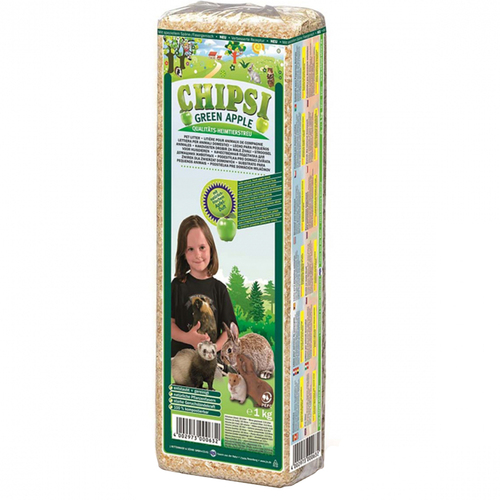 Chipsi Green Apple Organic Bedding Litter Shavings for Small Animals 1kg 
