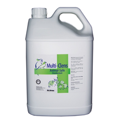 Passwell Multi-Clens 1% Water Disinfectant for Caged Birds & Animals 5L