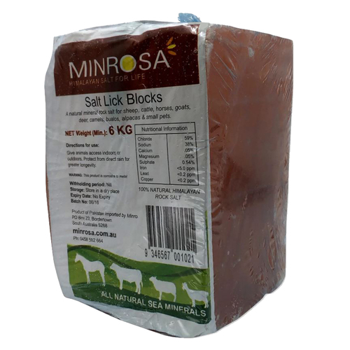 Minrosa Compressed Salt Block Animal Salt Lick 10kg