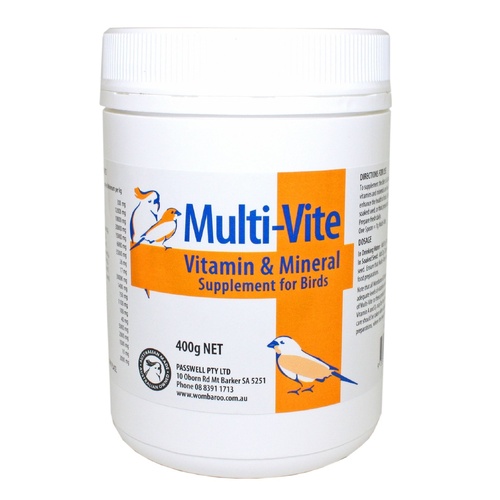 Passwell Multi-Vite Vitamin & MIneral Supplement for Birds 400g