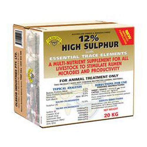 Olsson 12% High Sulphur Trace Elements Livestock Feed Supplement 20kg