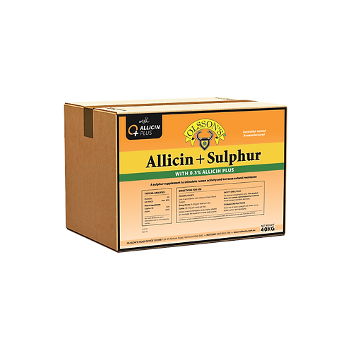 Olsson Allicin + Sulphur Feed Supplement for Cattle Sheep Horses & Goats 20kg