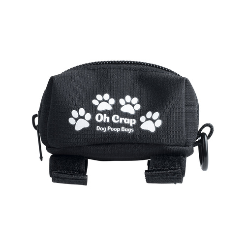 Oh Crap Dog Poop Bag Holder Rubber Dispenser with Clip Black
