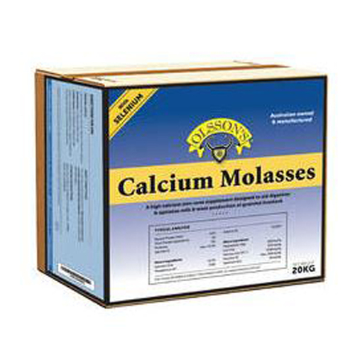 Olsson Calcium Molasses Salt Lick Livestock Feed Supplement 20kg
