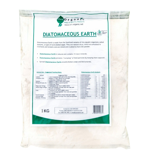 Ozz Organic Diatomaceous Earth Powder for Poultry & Livestock Bedding 1kg