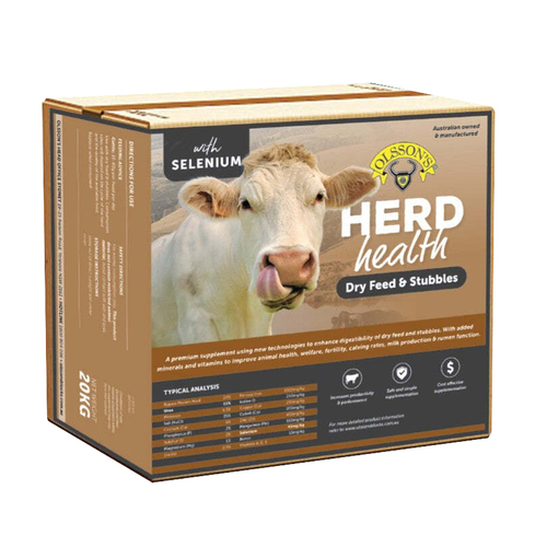 Olsson Herd Health Dry Feed & Stubbles Feed Supplement for Livestock 20kg