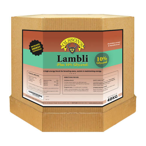 Olsson Lambli + 20% Glycerol Lambs & Weaners Multi Mineral Supplement 15kg