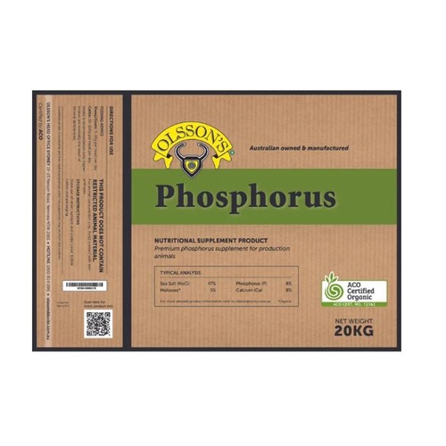 Olssons Organic Phosphorus Supplement for Production Animals 20kg