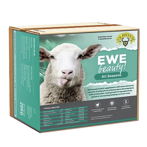 Olsson Ewe Beauty All Seasons Salt Lick Block Supplement for Sheep 20kg