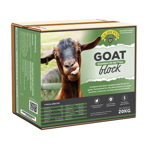 Olsson Saltlick Goat Block Salt Based Supplement for Goats 20kg