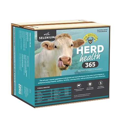 Olsson Salt Lick Herd Health 365 Protein Vitamins & Minerals for Livestock 20kg