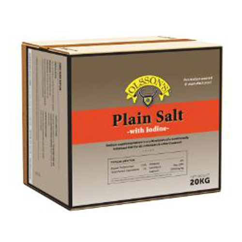 Olsson Plain Salt w/ Iodine Livestock Feed Supplement 20kg