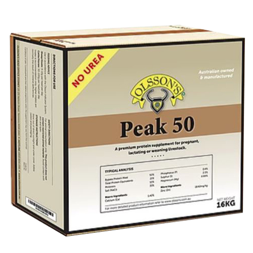Olsson Peak 50 No Urea Salt Lick Block Supplement for Horses & Livestock 18kg
