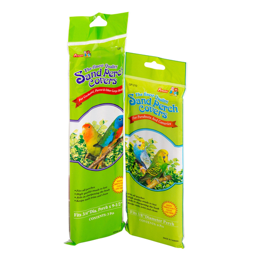 Percell Sand Perch Covers for Cockatiel & Parrots Large 3 Pack