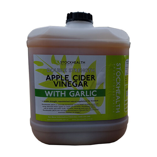 Stockhealth Apple Cider Vinegar Double Strength w/ Garlic for Livestock 20L