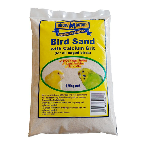 ShowMaster Bird Sand w/ Calcium Grit Bird Supplement 1.5kg