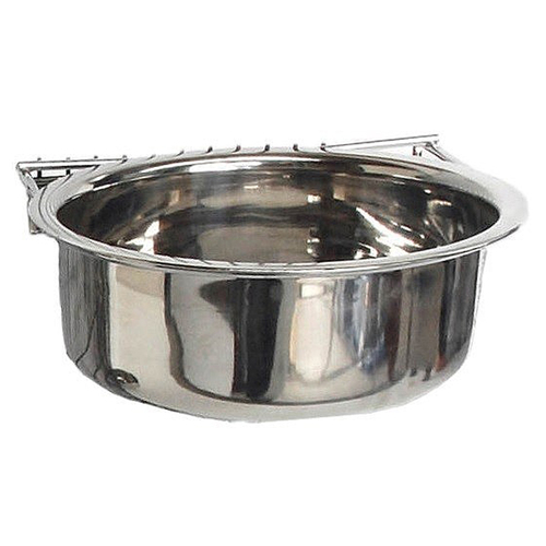 ShowMaster Bolt On Stainless Steel Coop Cup Bird Feeder 10oz