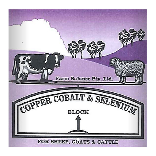 Farm Balance Copper Cobalt & Selenium Cattle & Horses Salt Lick Block 18kg