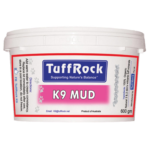 TuffRock K9 Mud 600g Volcanic Mineral Exfoliater for Dogs 