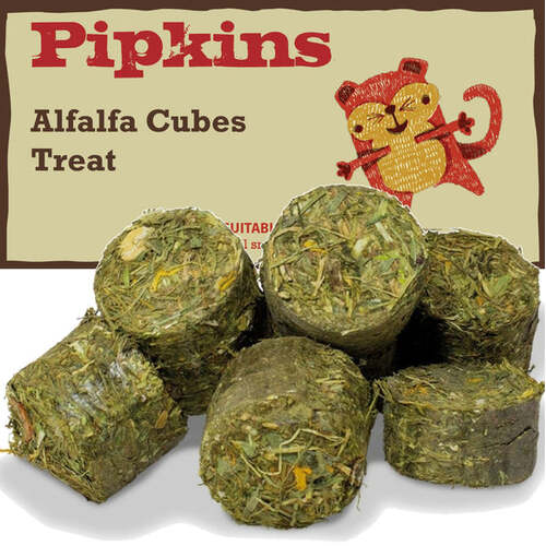 Petface Pipkins Alfalfa Cubes Treat for Rabbits Guinea Pigs Birds & Rats 500g