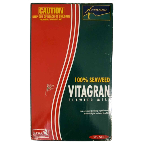 Nutrimol Vitagran Seaweed Meal Animal Stockfeed Vitamin Supplement 5kg 