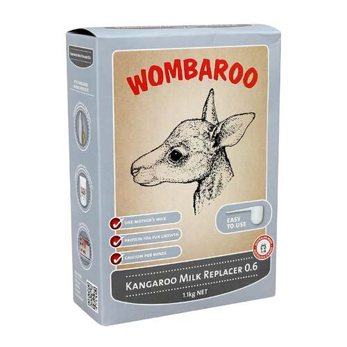 Wombaroo Kangaroo Milk Replacer 0.6 suits for Wallabies & Pademelons 1.1kg