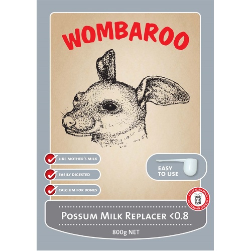 Wombaroo Possum Milk Replacer for Possum & Glider Joeys <0.8 800g