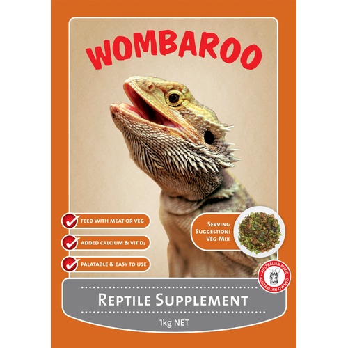 Wombaroo Reptile Supplement for Turtles Bearded Dragons & Lizards 1kg
