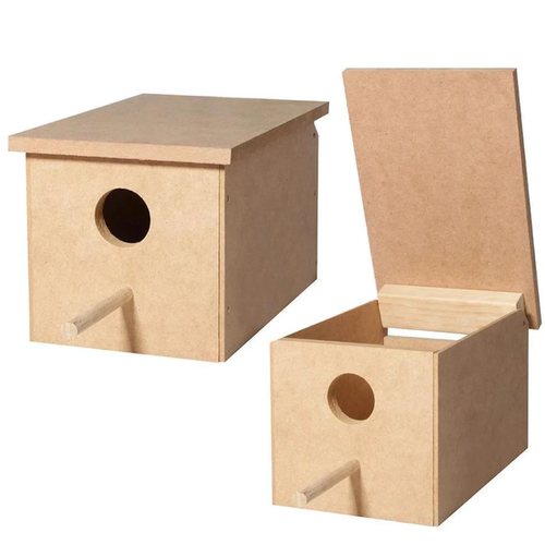 Avico Small Parrot Wooden Nest Breeding Box Birds Safe Space & Nesting