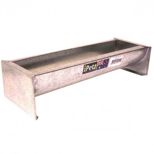 iPetz Galvanised Chicken Trough Food Water Feeder 12 Inch