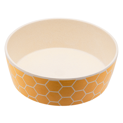 Beco Classic Bamboo Printed Dog Bowl Honeycomb Small