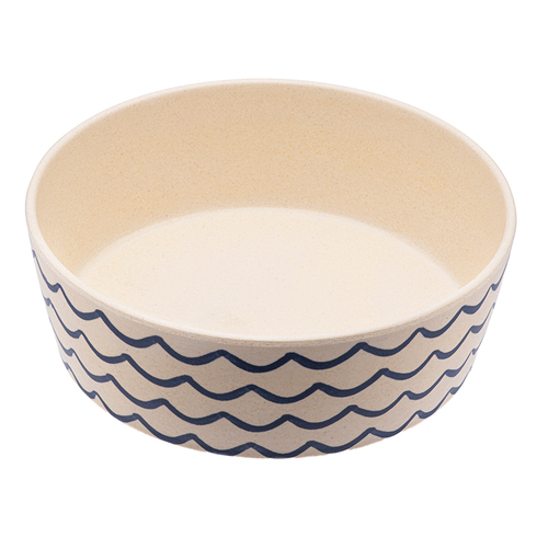 Beco Classic Bamboo Printed Dog Bowl Ocean Waves Small
