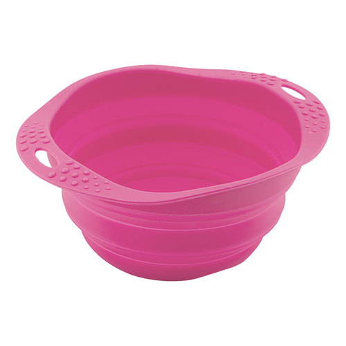 Beco Collapsible Travel Dog Bowl Dishwasher Safe Pink Small