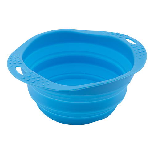 Beco Collapsible Travel Dog Bowl Dishwasher Safe Blue Small