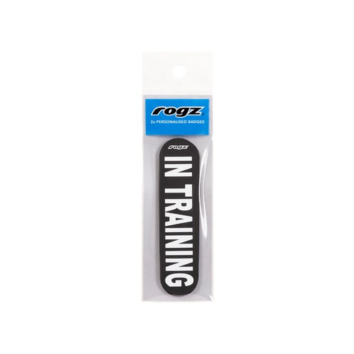 Rogz Personalised Pre-Made In Training Dog Badge Easy-to-Fit Small