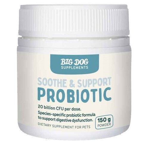 Big Dog Soothe & Support Probiotic Dietary Supplement Powder for Dogs 150g