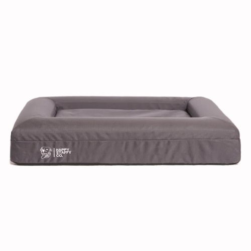 Happy Staffy Co Durable Pet Dog Bed Cover Gun Metal Grey Medium