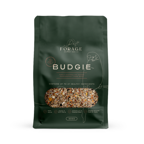 Forage Gourmet Seed Co Budgie Hand-Made Natural Bird Seed Mix 500g