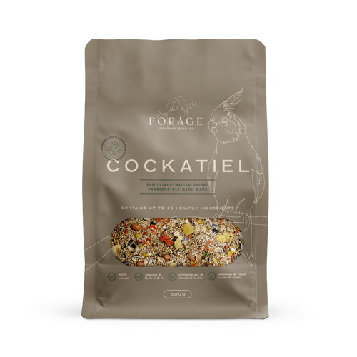 Forage Gourmet Seed Co Cockatiel Hand-Made Natural Bird Seed Mix 500g