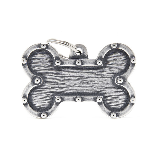 My Family Bronx Bone Futuristic Pet Tag Collar Accessory Large