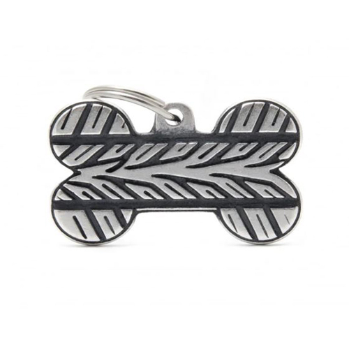 My Family Bronx Bone Tyre Pet Tag Collar Accessory Large