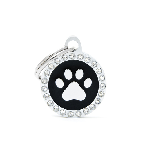 My Family Glam Paw Pet Tag Collar Accessory Black