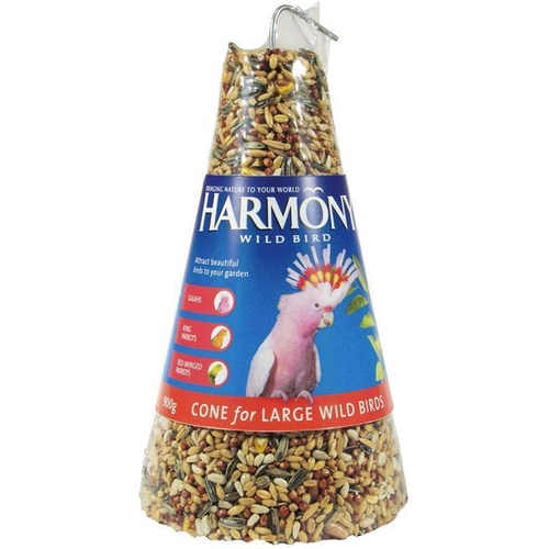 Harmony Cone Large Wild Bird Seed Mix Food Treats 900g Ctn x 4 