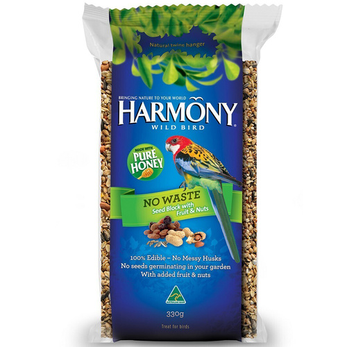 Harmony No Waste Seed Block Wild Bird Food Treats 330g Ctn x 6 