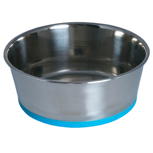 Rogz Slurp Stainless Steel Non-Skid Dog Bowl Blue Small