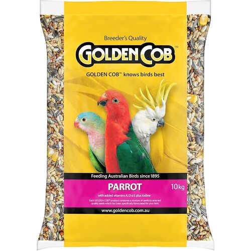 Golden Cob Parrot Seed Mix with Vitamins & Iodine Bird Feed 10kg