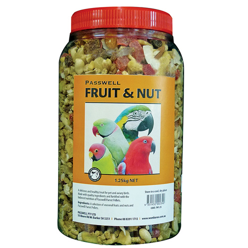 Passwell Pet & Aviary Birds Fruit & Nut Healthy Tasty Treats 1.25kg 